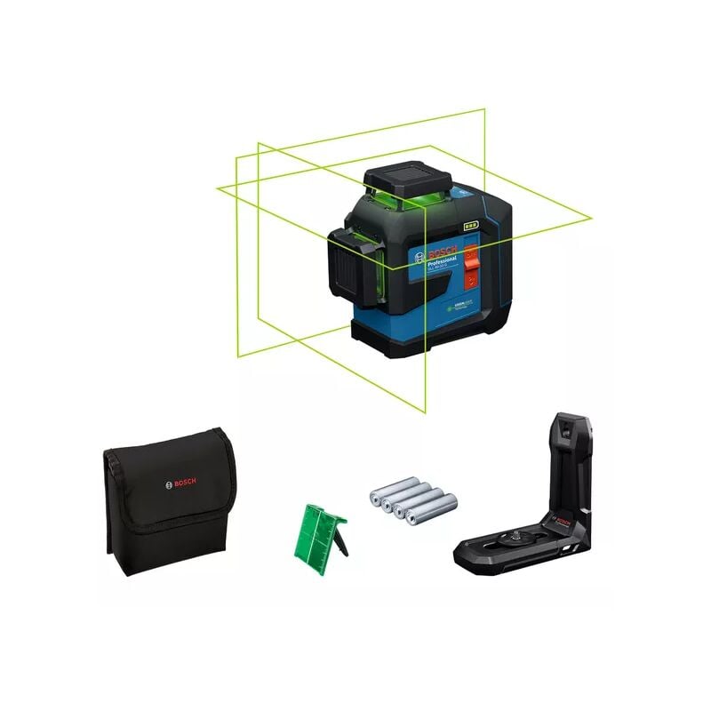 Laser lignes 3 plans gll 80-33 g Professional + 4 piles 1.5 v LR6 aa - bosch - 601065500