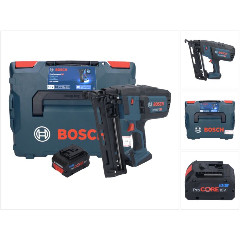 Bosch - gnh 18V-64 m Professional Cloueur sans fil 18 v 64 mm + 1x batterie ProCORE 5,5 Ah + l-boxx - sans chargeur