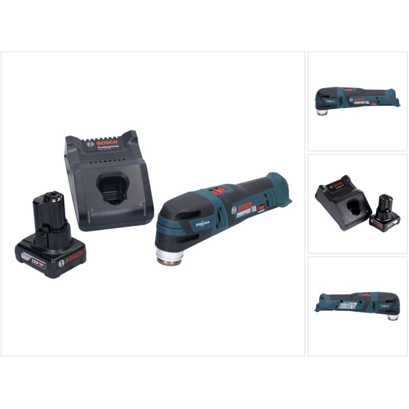 Bosch Professional Bosch Gop 12v-28 Professional Akku Multi Cutter Starlock Brushless + 1x Akku 6, 0 Ah + Ladegerät
