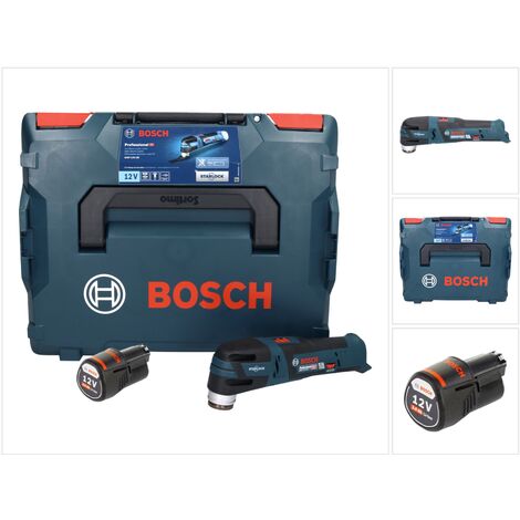 Bosch GOP 12V-28 Professional Découpeur-ponceur sans fil Brushless avec Starlock + 1 x Batterie GBA 12 V 3,0 Ah + Coffret L-Boxx - sans Chargeur