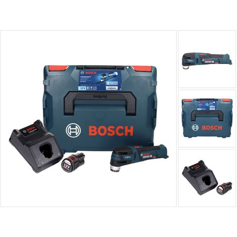 Bosch GOP 12V-28 Professional Découpeur-ponceur sans fil Brushless avec Starlock + boîtier L-Boxx + 1x Batterie GBA 3,0 Ah + Chargeur GAL 1230 CV
