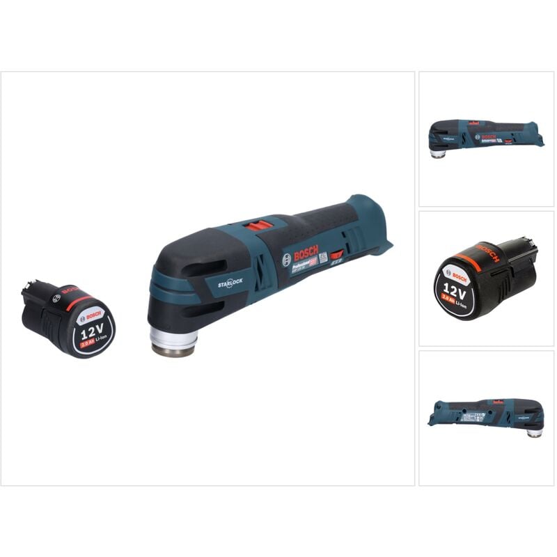 Bosch gop 12V-28 Professional Découpeur-ponceur sans fil Starlock Brushless + 1x Batterie 2,0 Ah - sans chargeur
