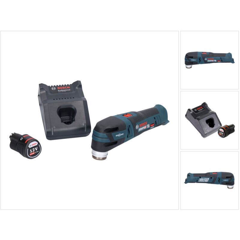Image of Gop 12V-28 Professional Starlock Brushless Cordless Sander Cutter + 1x 2.0 Ah Battery + Charger - Bosch