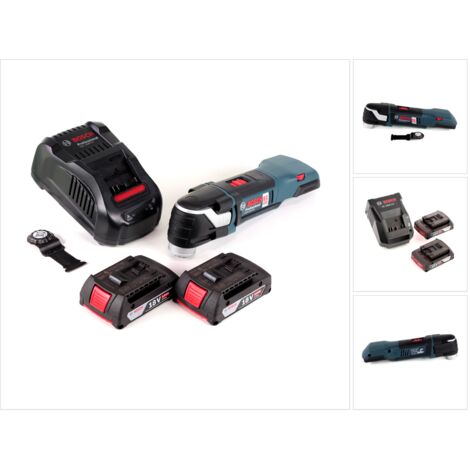 Bosch GOP 18 V-EC Découpeur-ponceur sans fil 18V OIS / Starlock + 2x Batteries 2,0Ah + Chargeur
