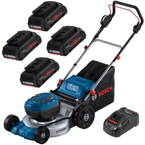Bosch GRA 18V2-46 2X18V Cordless Lawn Mower + x4 4ah Batteries + Charger Kit