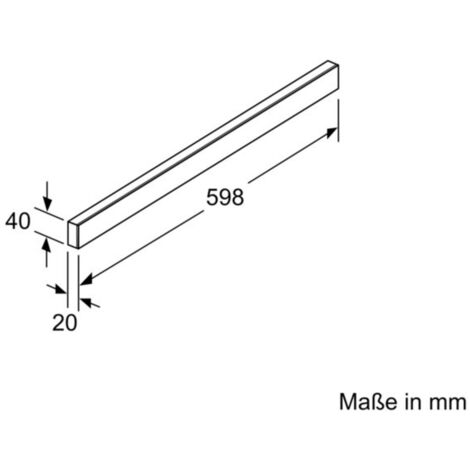 Bosch Griffleiste, Edelstahl, DSZ4685