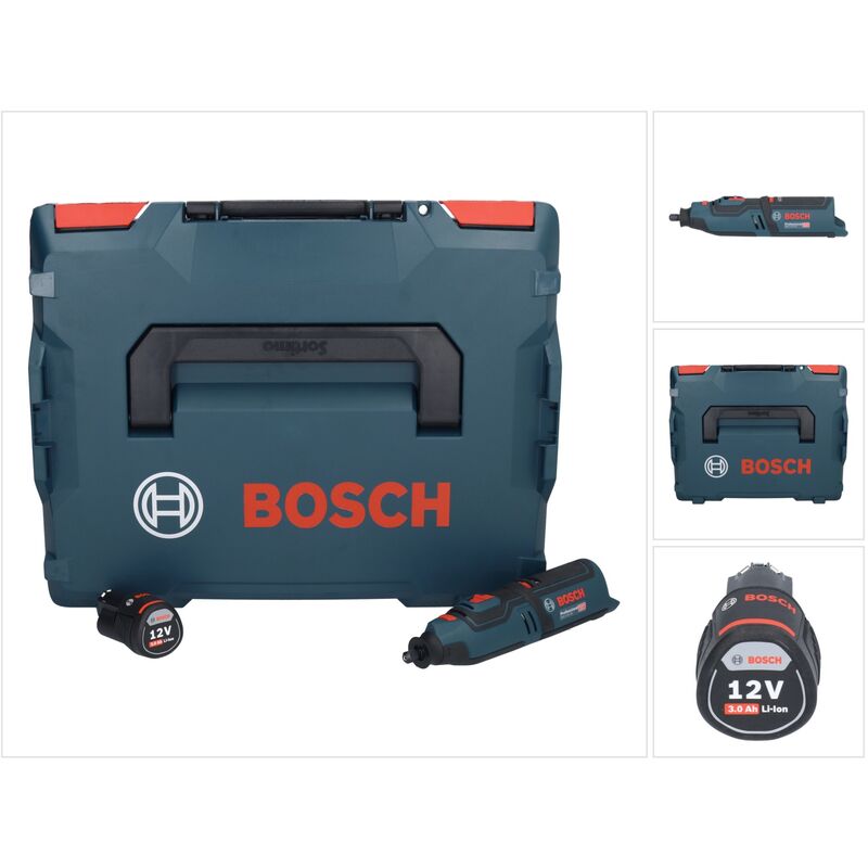 Gro 12V-35 Professional Outil rotatif sans fil avec boîtier L-Boxx + 1x Batterie gba 3,0 Ah - sans Chargeur - Bosch