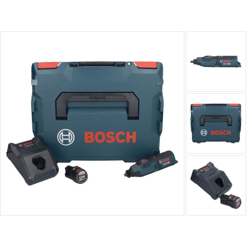 Image of Bosch - gro 12V-35 Professional Utensile rotativo a batteria in valigetta L-Boxx + 1x Batteria gba 3,0 Ah + Caricabatterie gal 1230 cv