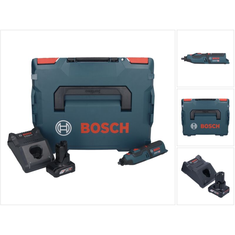 Image of Bosch - gro 12V-35 Professional Utensile rotativo a batteria in valigetta L-Boxx + 1x Batteria gba 6,0 Ah + Caricabatterie gal 1230 cv