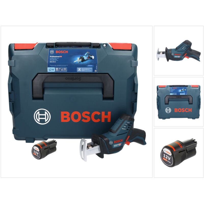Gsa 12V-14 Professional Sega universale a batteria in valigetta L-Boxx + 1x Batteria gba 12 v 3,0 Ah - senza caricabatterie - Bosch