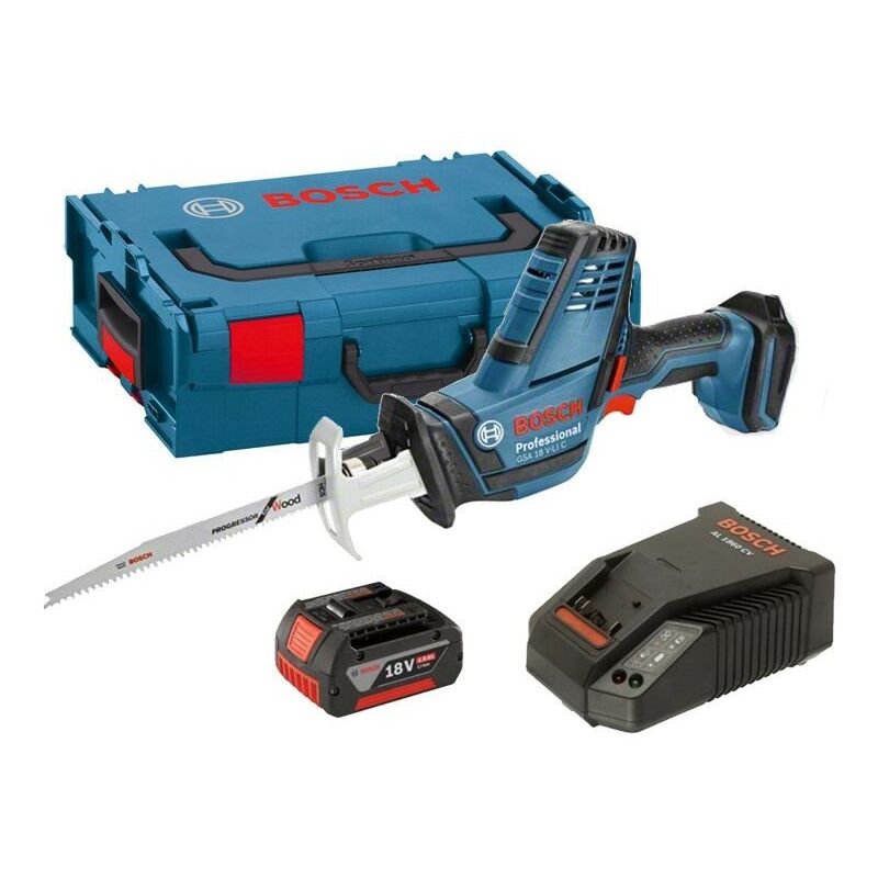 Gsa 18 v-li c Compact Reciprocating Sabre Saw + 1 x 4.0ah, Charger + Case - Bosch