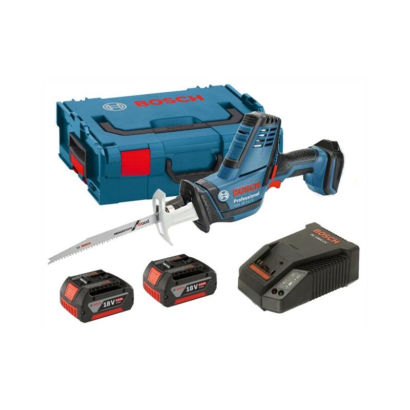 Gsa 18 v-li c Compact Reciprocating Sabre Saw + 2 x 4.0ah, Charger + Case - Bosch