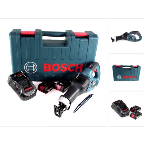 Bosch GSA 18V-32 Scie sabre sans fil 18V Brushless + Coffret de transport + 2x Batteries 2,0Ah + Chargeur