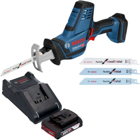 Bosch GSA 18V-LI C Professional Akku Reciprosäge Säbelsäge 18 V + 1x Akku 2,0 Ah + Ladegerät