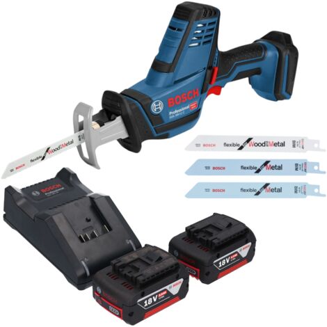 Bosch GSA 18V-LI C Professional Akku Reciprosäge Säbelsäge 18 V + 2x Akku 5,0 Ah + Ladegerät