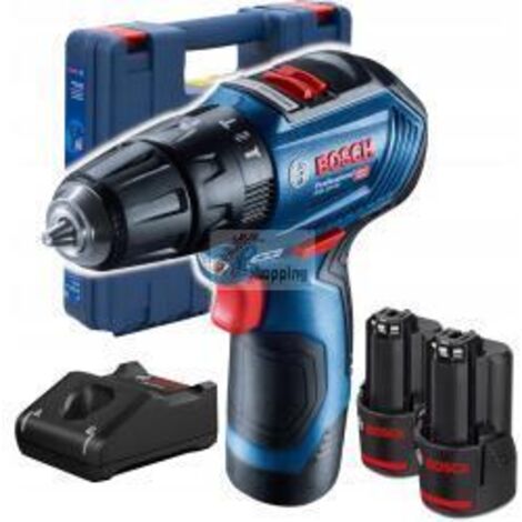 Bosch GSB 12V-30 1600 RPM Keyless 820 g Nero, Blu, Rosso