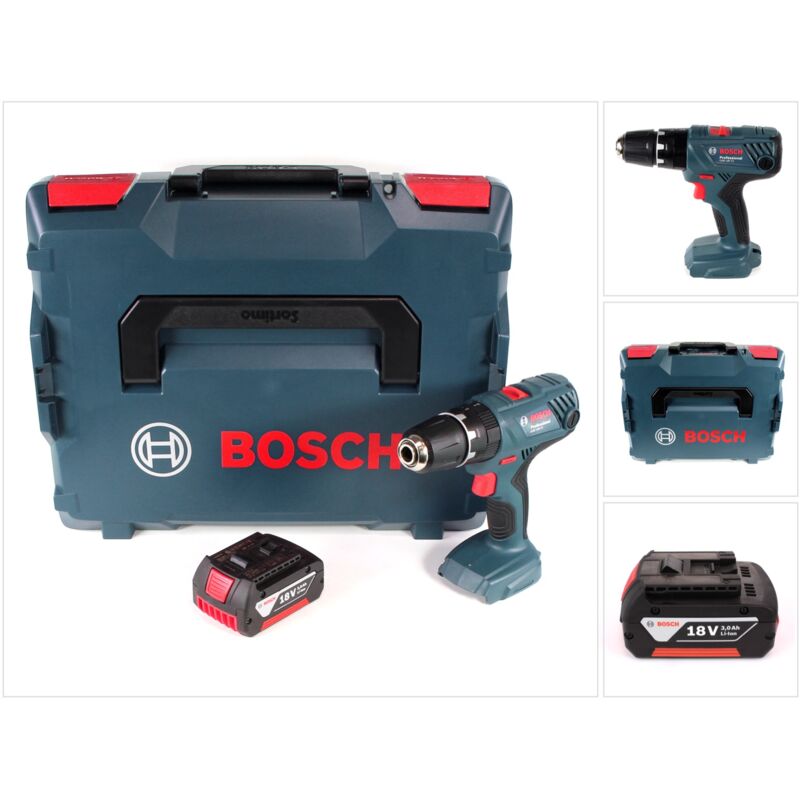 Image of Bosch - gsb 18 V-21 Trapano professionale avvitatore con percussione a batteria in valigetta L-Boxx + 1x Batteria 3,0Ah - senza caricabatterie