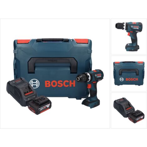 L-BOXX avec 2 Batteries ProCore de 4,0 Ah Bosch Professional 06019G2109 18V System perceuse-visseuse à Percussion sans-Fil GSB 18V-60 C Tendre/Dur : 31/60 Nm Chargeur Gal 18 V-40 Couple Maxi 