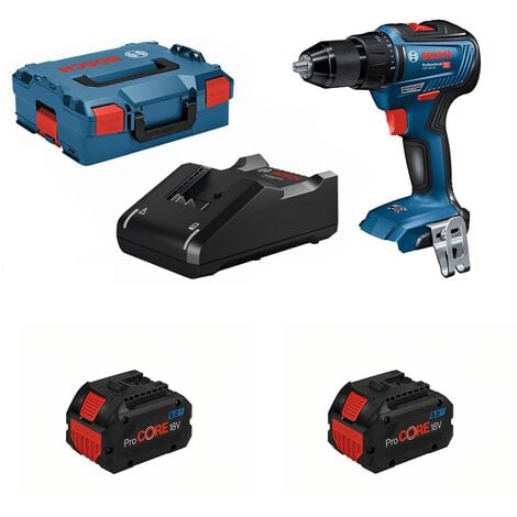 Bosch Professional 18V System Cordless Combi Drill GSB 18V-55 (2x2.0 Ah  Battery, Charger 18V-40, in L-BOXX 136) : : DIY & Tools