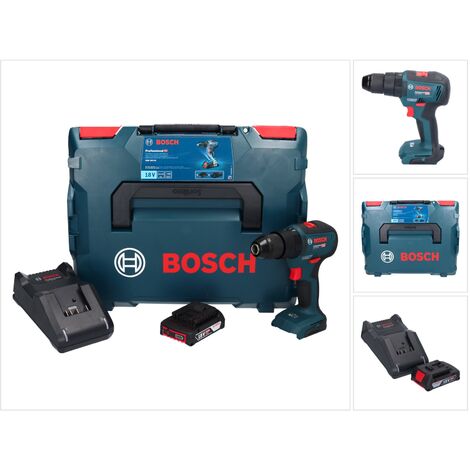 Bosch GSB 18V-55 Professional Akku Schlagbohrschrauber 18 V 55 Nm Brushless + 1x Akku 2,0 Ah + Ladegerät + L-Boxx