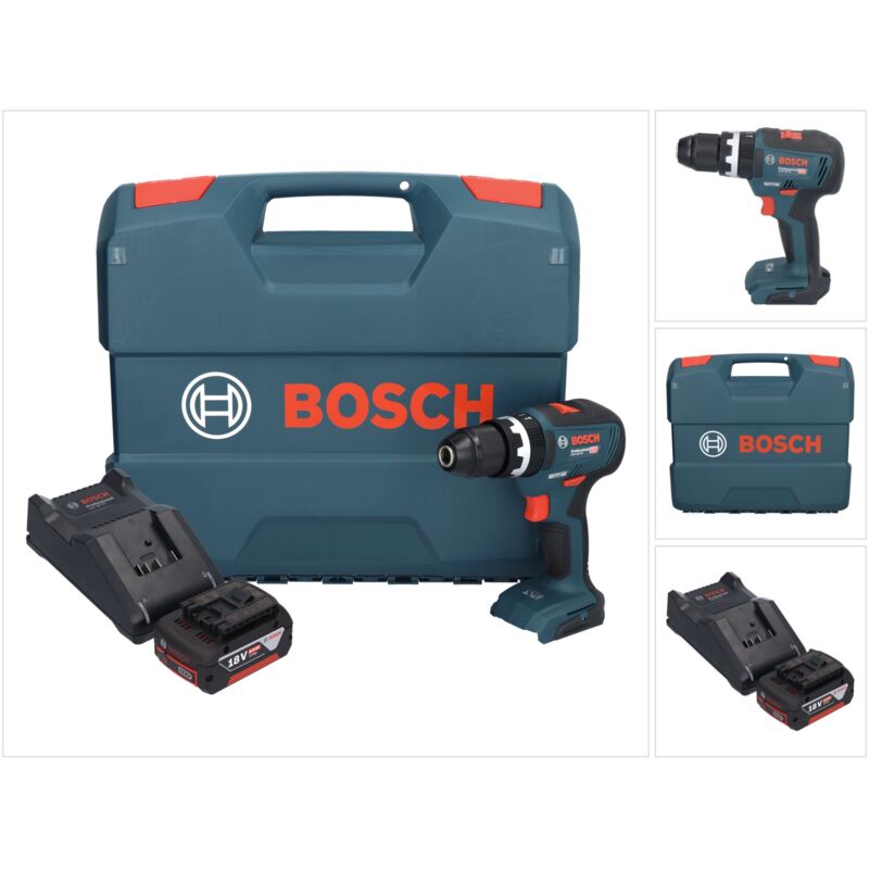 Bosch gsb 18V-55 Professional Perceuse-visseuse à percussion sans fil 18 v 55 Nm Brushless + 1x batterie 5,0 Ah + chargeur + coffret