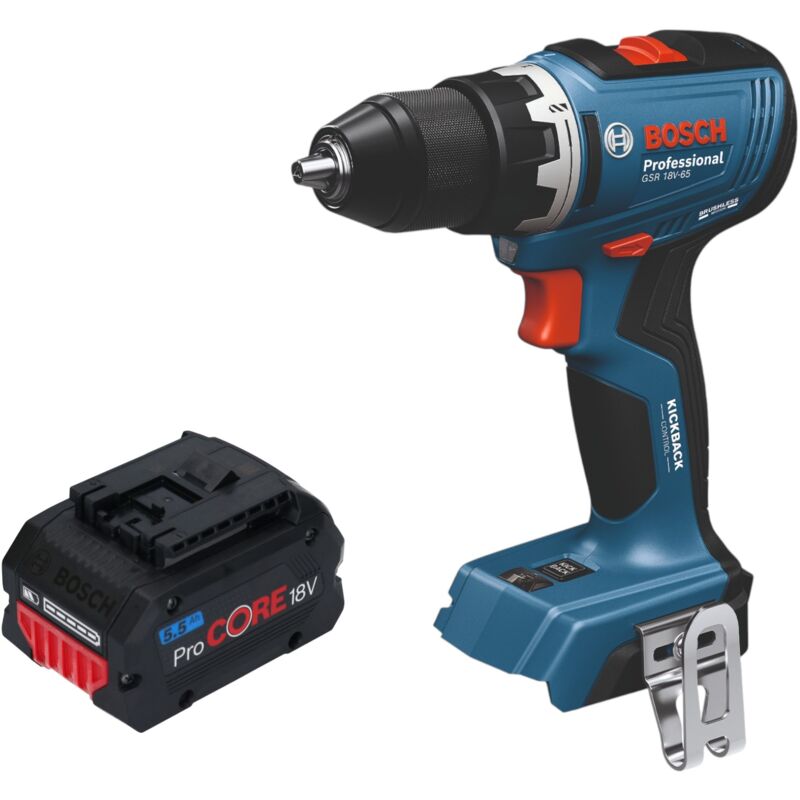 Bosch Professional Bosch Gsb 18v-65 Professional Akku Schlagbohrschrauber 18 V 65 Nm Brushless + 1x Procore Akku 5, 5 Ah - Ohne Ladegerät
