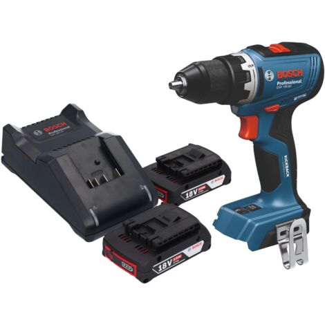 Bosch GSB 18V-65 Professional Akku Schlagbohrschrauber 18 V 65 Nm Brushless + 2x Akku 2,0 Ah + Ladegerät