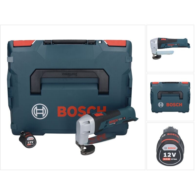 Bosch GSC 12V-13 Professional Cisaille à tôle sans-fil 12V + 1x Batterie 3,0Ah + Coffret - sans chargeur