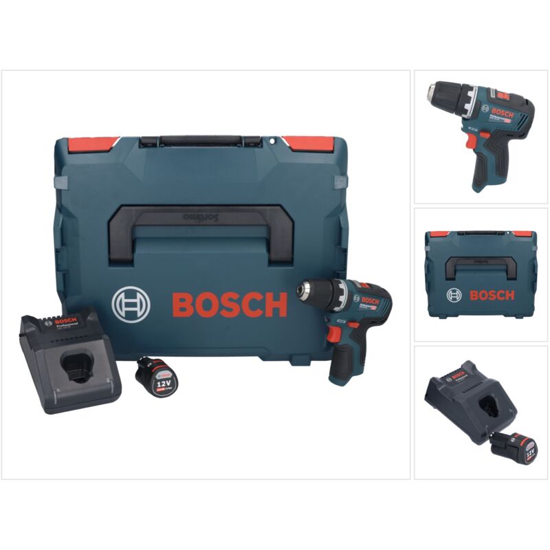Bosch gsr 12V-35 Trapano avvitatore a batteria professionale 12 v 35 Nm Brushless + 1x batteria 3,0 Ah + caricabatteria + L-Boxx