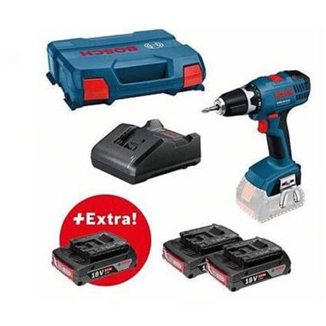 Bosch GSR 18-2-LI Trapano avvitatore 18 V con 3 batterie - 0615990L8C