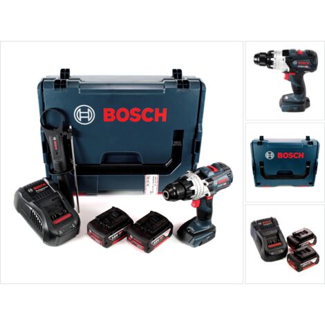 Bosch GSR 18 V-85 C Professional Li-Ion Brushless Perceuse-visseuse sans fil avec boîtier L-Boxx + 2x Batteries GBA 18 V 5,0 Ah + Chargeur GAL 1880 CV