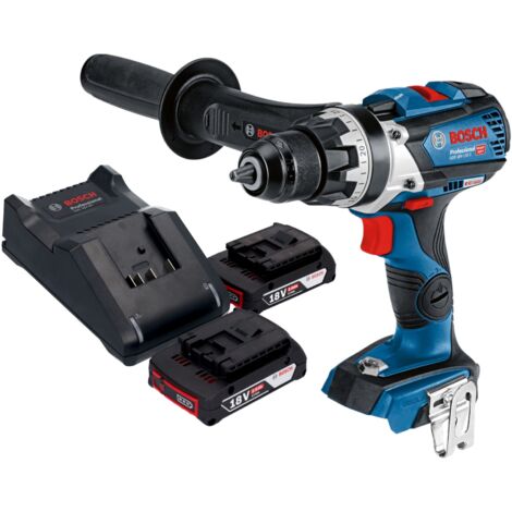 Bosch GSR 18V-110 C Professional Akku Bohrschrauber 18 V 110 Nm Brushless + 2x Akku 2,0 Ah + Ladegerät