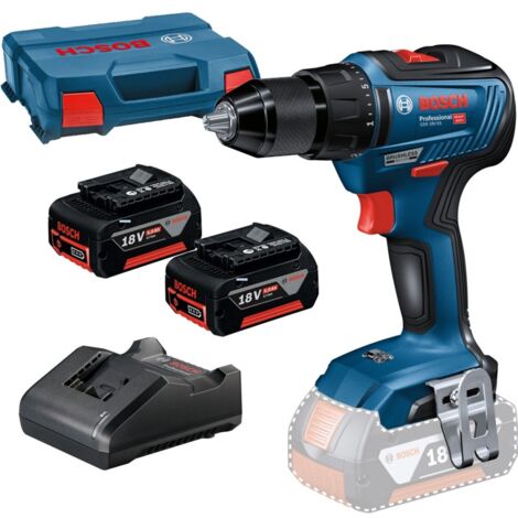 Bosch GSR 18V-55 (2x5.0 GAL18V-20 100A Akku-Bohrschrauber inkl. L-Boxx + 2 Akkus 5.0Ah+ Zubehör
