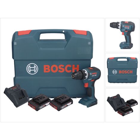 Bosch GSR 18V-55 Professional Perceuse-visseuse sans fil 18 V 55 Nm Brushless + 2x batterie 2,0 Ah + chargeur + L-Case