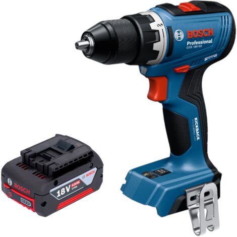 Bosch GSR 18V-65 Professional Akku Bohrschrauber 18 V 63 Nm Brushless + 1x Akku 4,0 Ah - ohne Ladegerät
