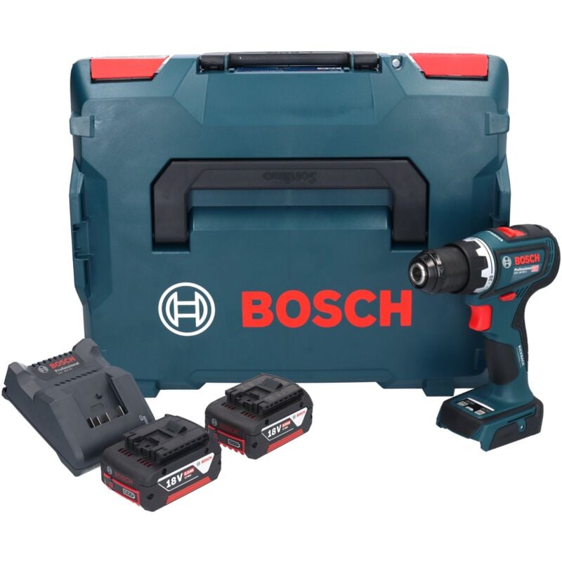 Bosch gsr 18V-90 c Professional Perceuse-visseuse sans fil 18 v 64 Nm Brushless + 2x batterie 5,0 Ah + chargeur + L-Boxx