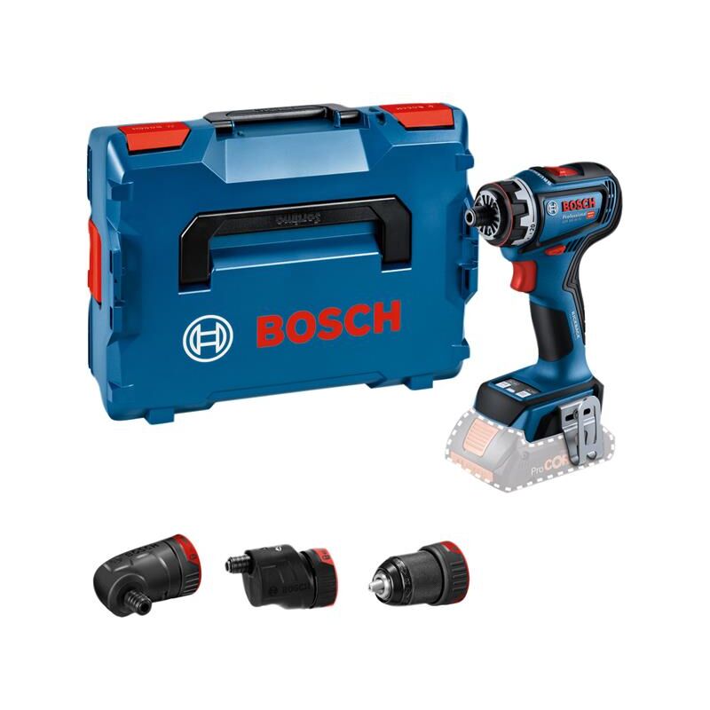 Bosch - 06019K6203 gsr 18V-90 fc Pro FlexiClick Drill Driver + 3 Attachments in Case 18V Bare Unit BSH6019K6203