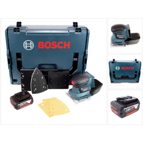 Bosch GSS 18V-10 Ponceuse vibrante sans fil 18V + 1x batterie 5,0Ah + L-Boxx - sans chargeur