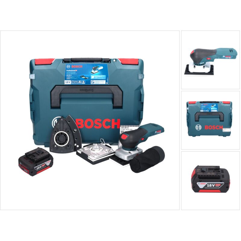 Bosch Professional - Bosch gss 18V-13 Ponceuse vibrante sans fil 18 v + 1x batterie 5,0 Ah + l-boxx - sans chargeur