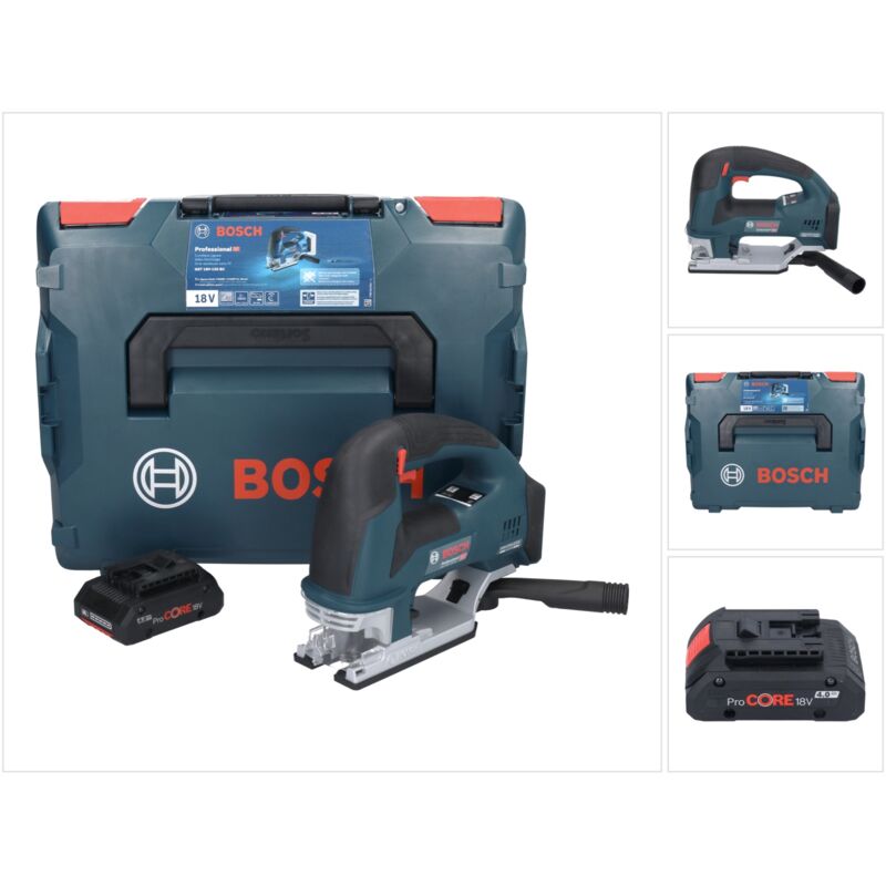 Bosch gst 18V-155 bc Scie sauteuse sans fil 18 v 135 mm brushless + 1x Batterie ProCORE 4,0 Ah + Coffret L-Boxx - sans chargeur