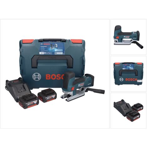 Bosch GST 18V-155 SC Professional Akku Stichsäge 18 V + 2x Akku 5,0 Ah + Ladegerät + L-Boxx