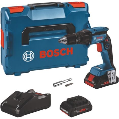 Bosch GTB 18V-45 Professional Visseuse pour cloisons sèches sans fil 18 V 6 Nm Brushless ( 06019K7002 ) + 2x batterie ProCORE 4,0 Ah + chargeur + L-Boxx