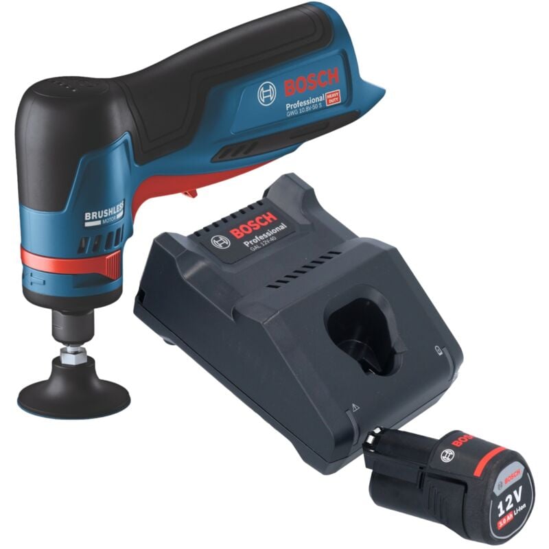 Bosch gwg 12V-50 s Professional Meuleuse droite sans fil 12 v 6 mm Brushless + 1x batterie 3,0 Ah + chargeur