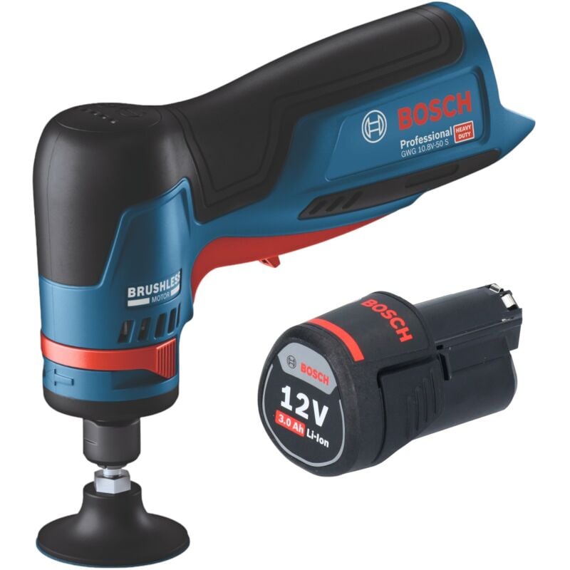 Bosch gwg 12V-50 s Professional Meuleuse droite sans fil 12 v 6 mm Brushless + 1x batterie 3,0 Ah - sans chargeur