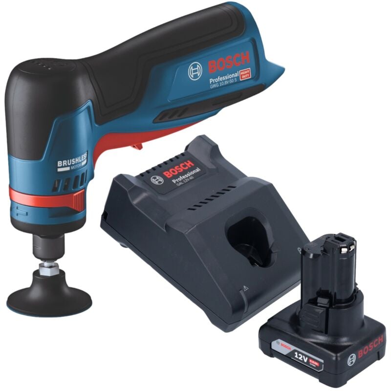 Bosch gwg 12V-50 s Professional Meuleuse droite sans fil 12 v 6 mm Brushless + 1x batterie 6,0 Ah + chargeur