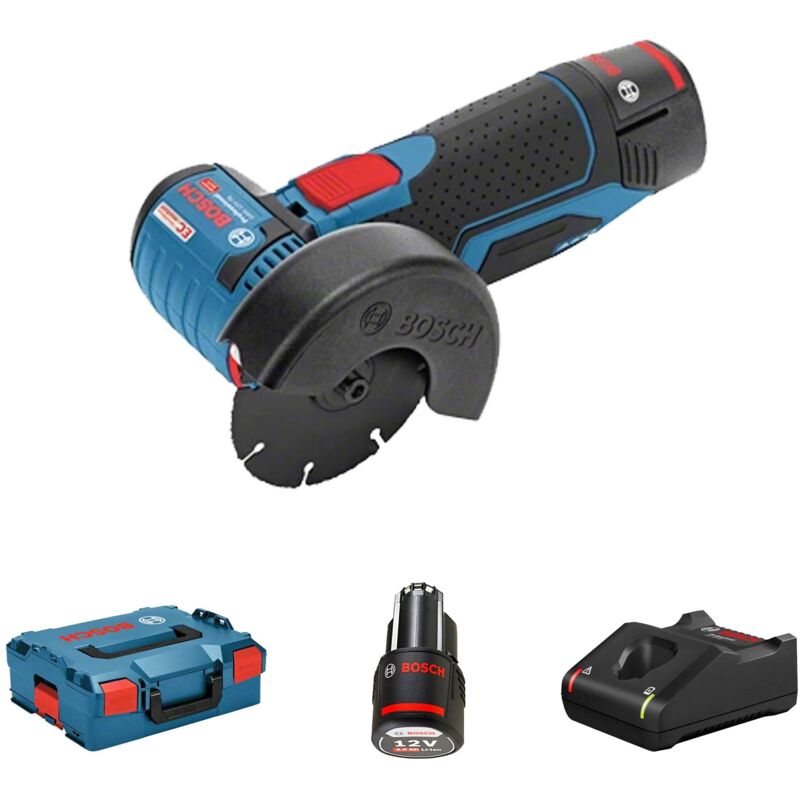 Meuleuse angulaire Bosch Professional GWS 12V 76 + 2 batteries 30Ah + BOXX 75mm de diamètre 06019F200B