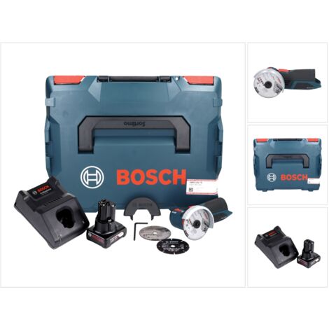 Bosch GWS 12V-76 Professional Meuleuse angulaire sans fil 12 V 76 mm Brushless + 1x batterie 6,0 Ah + chargeur + L-Boxx