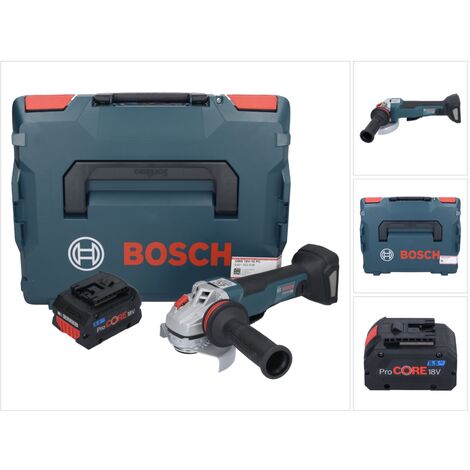 Bosch GWS 18V-10 PC Professional Akku Winkelschleifer 18 V 125 mm Brushless + 1x ProCORE Akku 5,5 Ah + L-Boxx - ohne Ladegerät