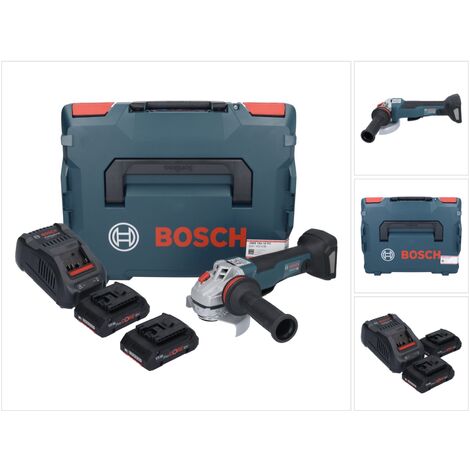 Bosch GWS 18V-10 PC Professional Akku Winkelschleifer 18 V 125 mm Brushless + 2x ProCORE Akku 4,0 Ah + Ladegerät + L-Boxx