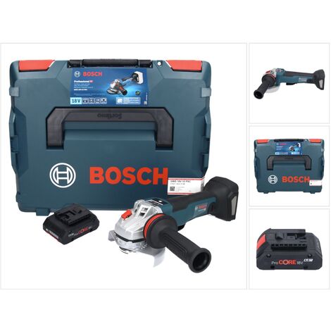 Bosch GWS 18V-10 PSC Professional Akku Winkelschleifer 18 V 125 mm Brushless + 1x ProCORE Akku 4,0 Ah + L-Boxx - ohne Ladegerät